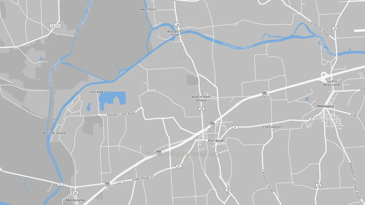 Transit Grade map of Port Byron, NY