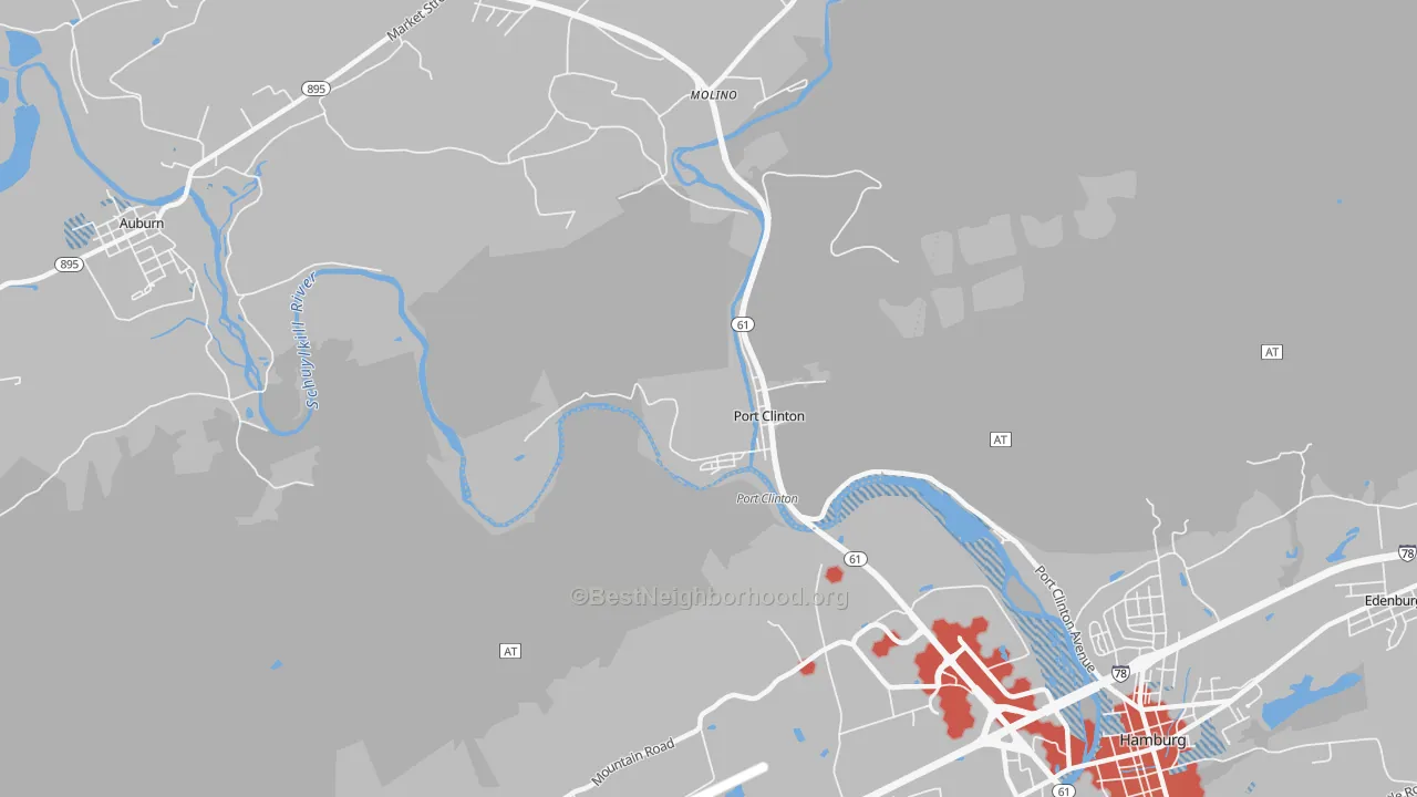 Transit Grade map of Port Clinton, PA