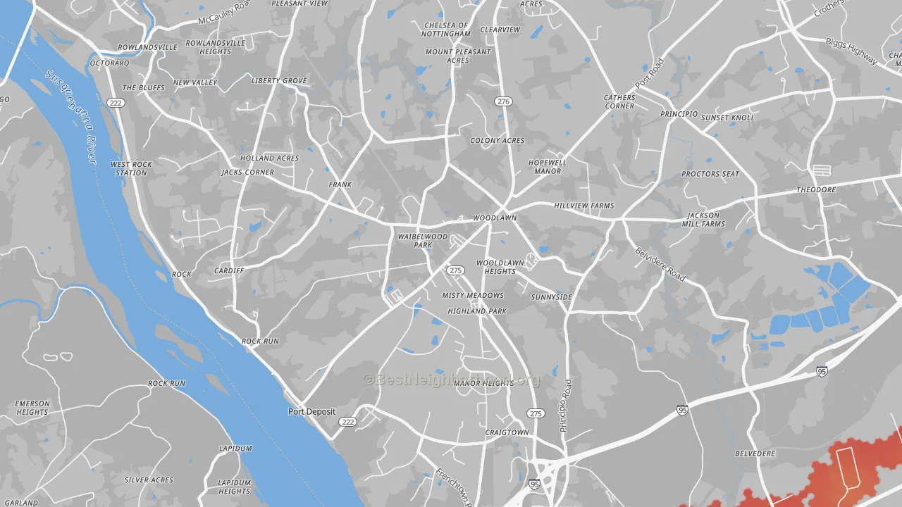 Transit Grade map of Port Deposit, MD