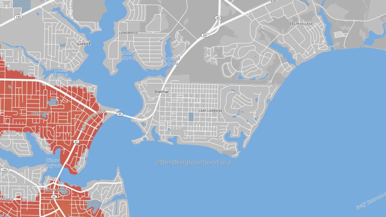 Transit Grade map of Port Dixie, Lake Lorraine, FL