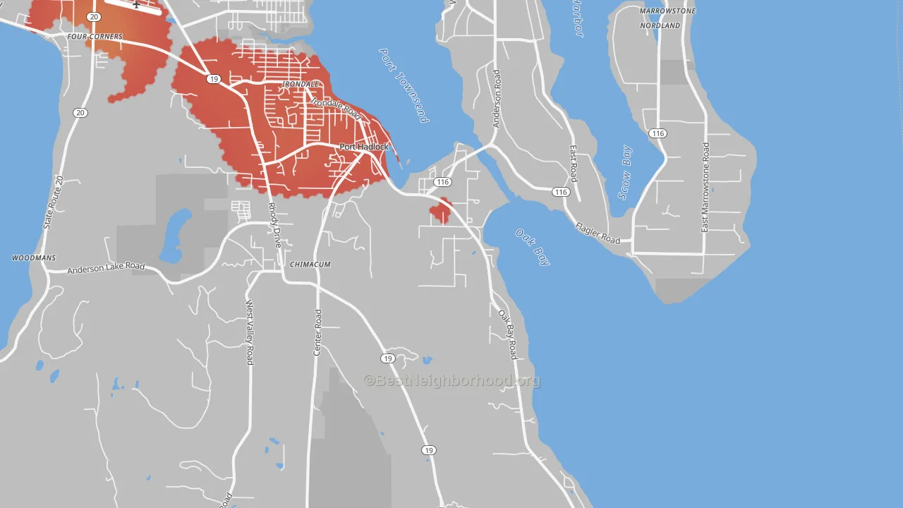 Transit Grade map of Port Hadlock, WA