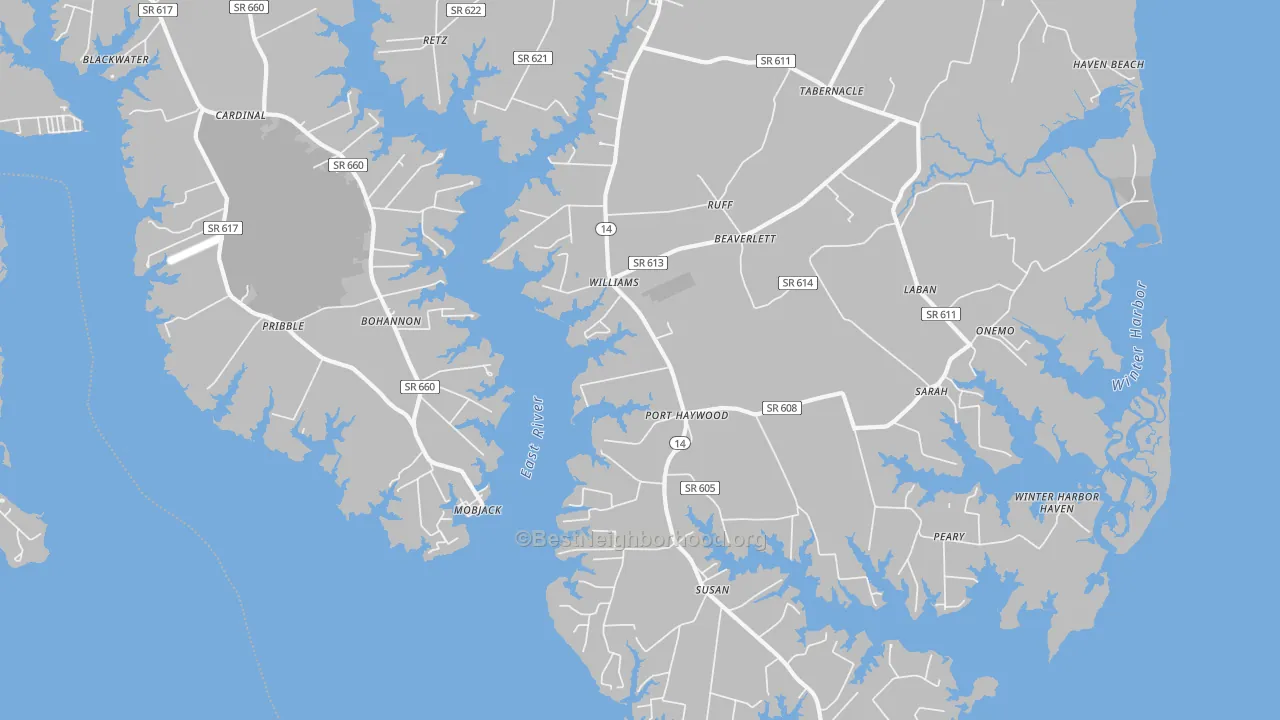 Transit Grade map of Port Haywood, VA