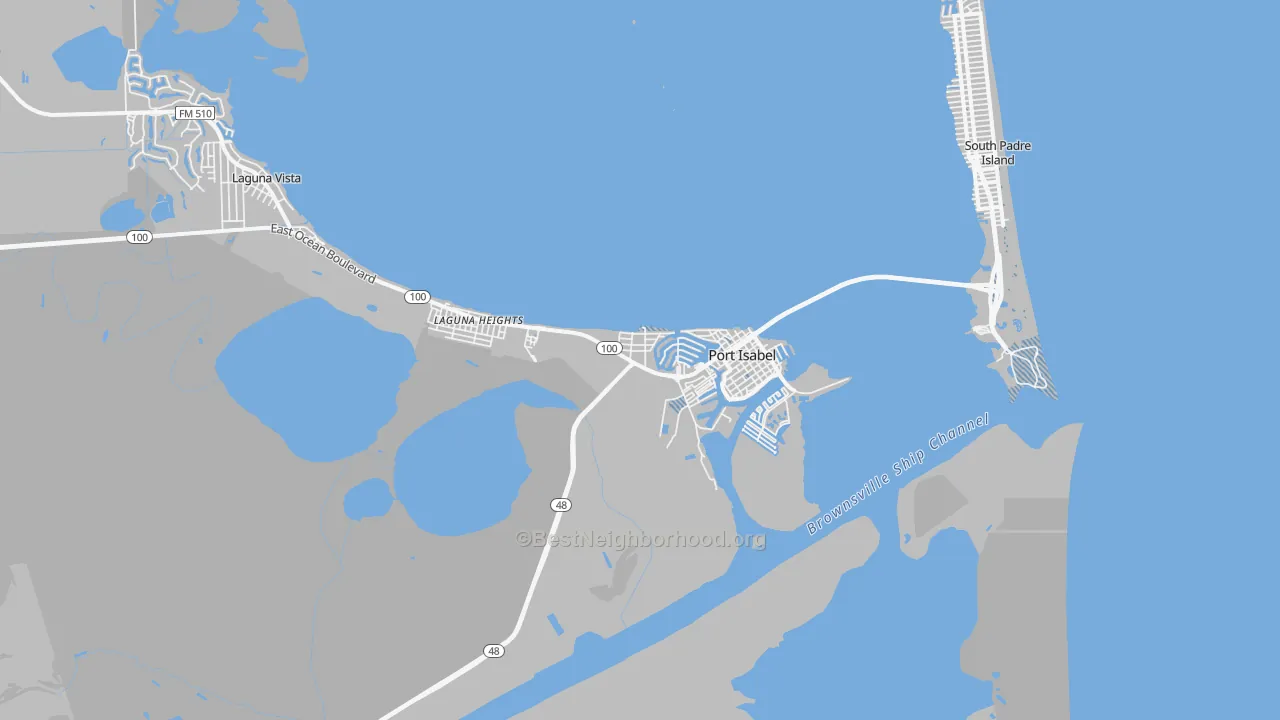 Transit Grade map of Port Isabel, TX