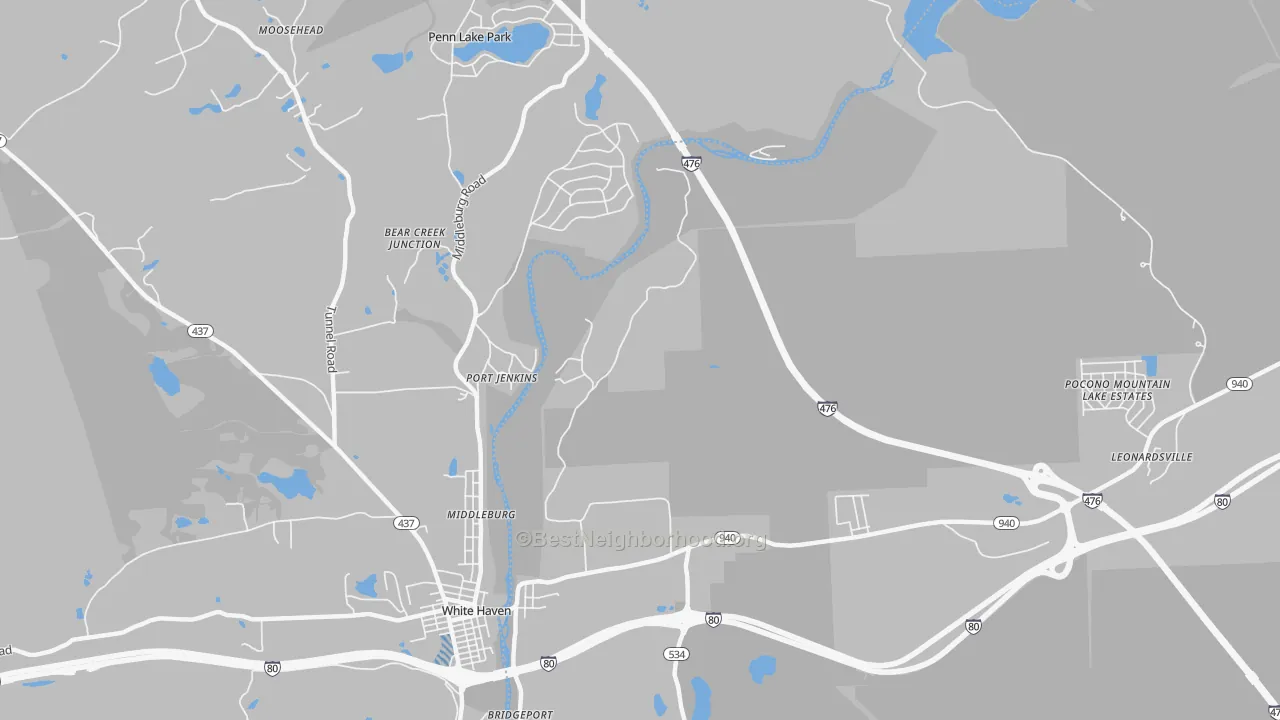 Transit Grade map of Port Jenkins, PA