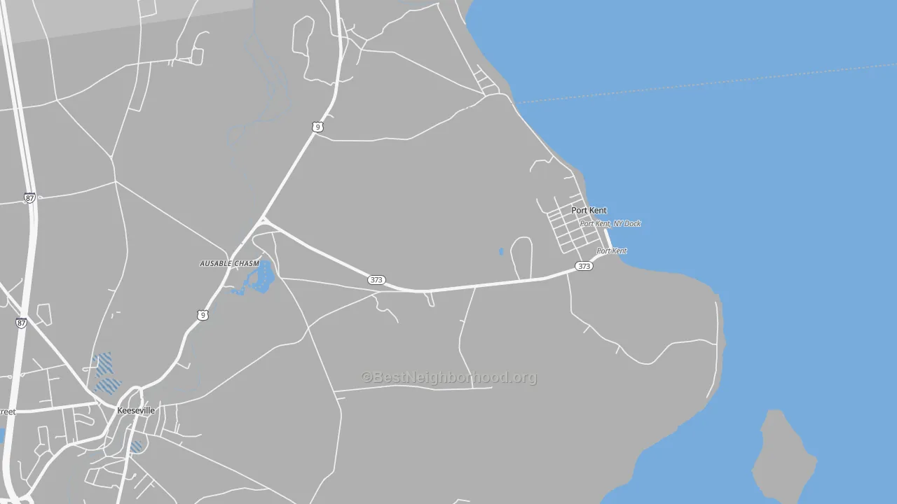 Transit Grade map of Port Kent, NY