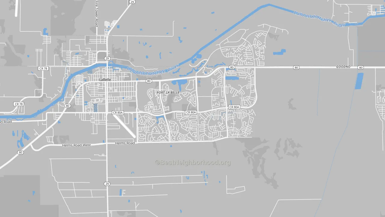 Transit Grade map of Port Labelle, FL