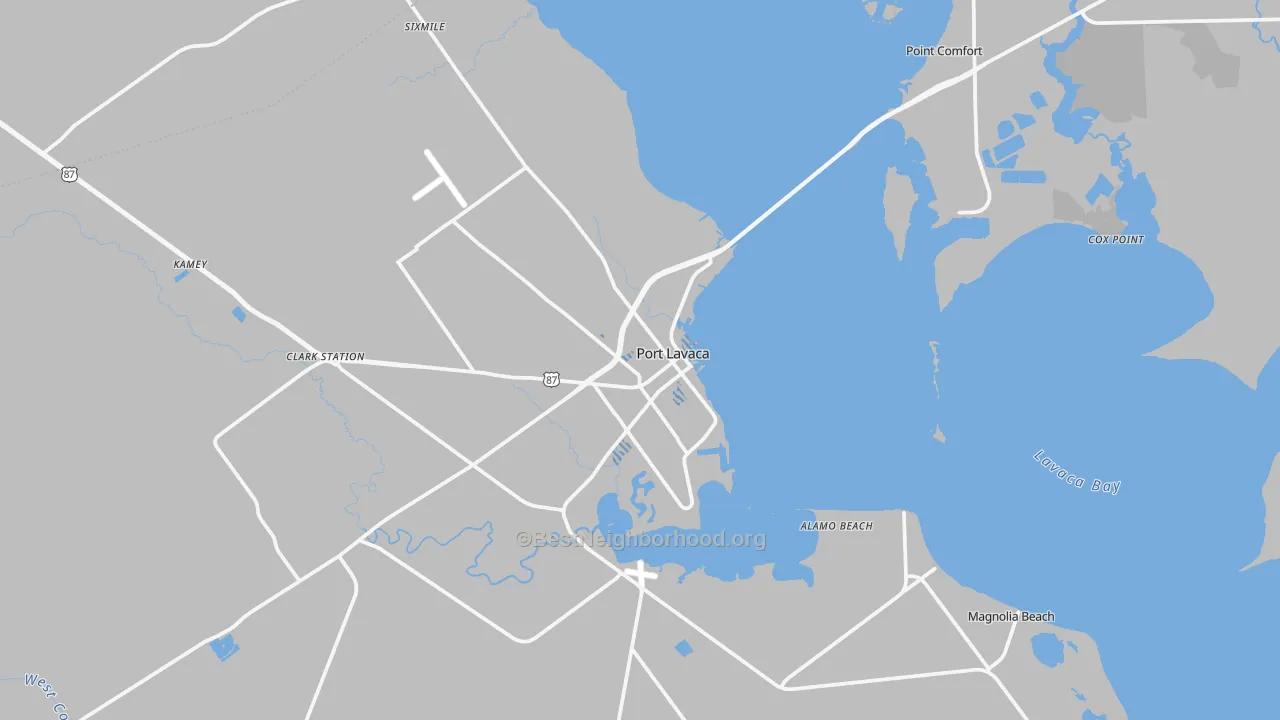 Transit Grade map of Port Lavaca, TX