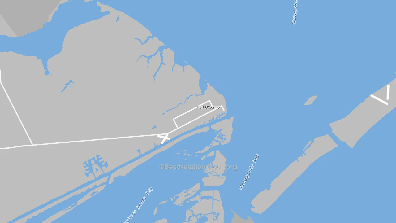 Transit Grade map of Port O'Connor, TX