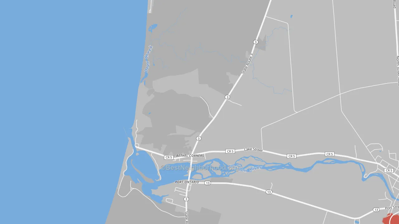 Transit Grade map of Port Ontario, NY