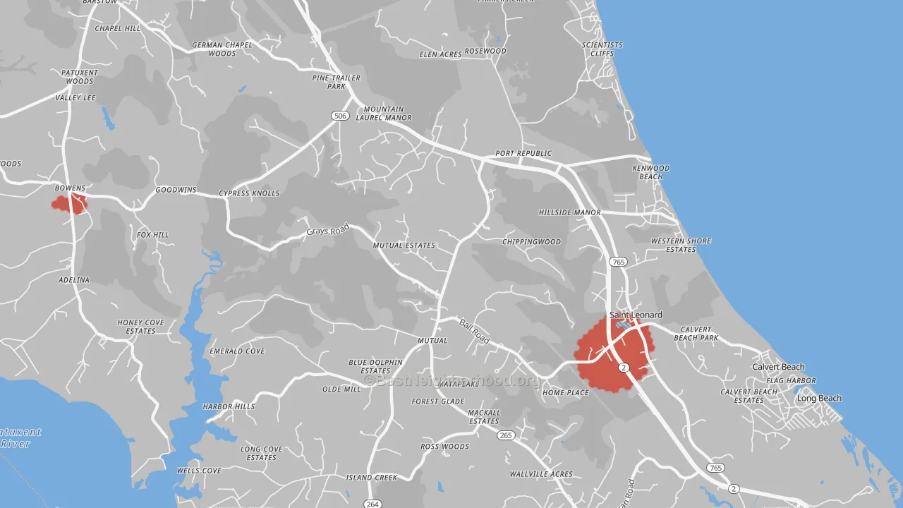Transit Grade map of Port Republic, MD