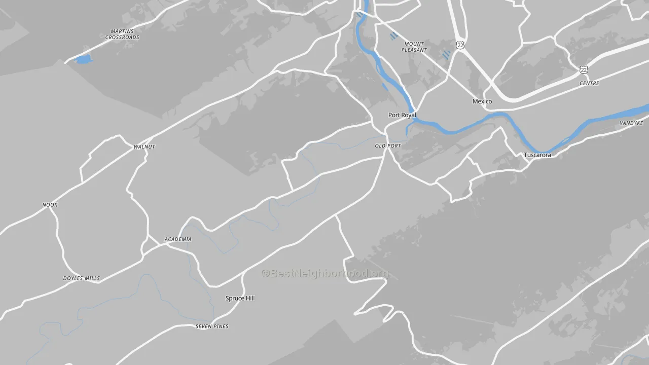Transit Grade map of Port Royal, PA