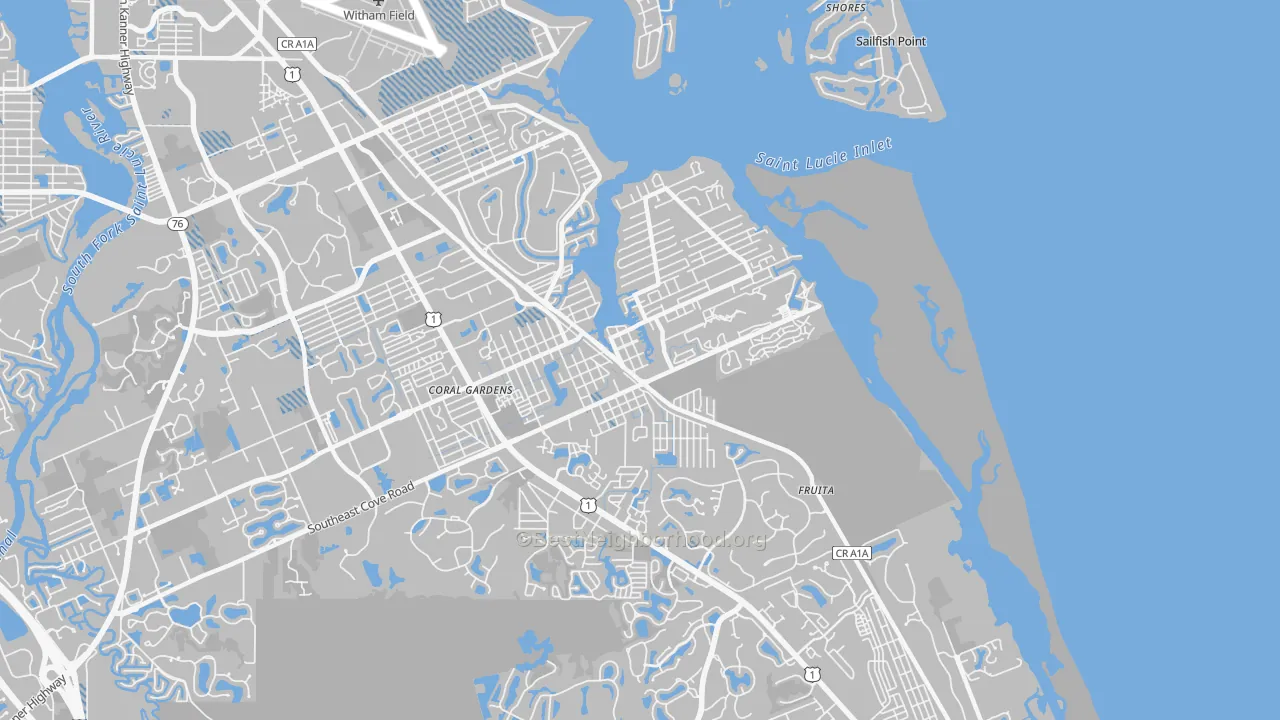 Transit Grade map of Port Salerno, FL