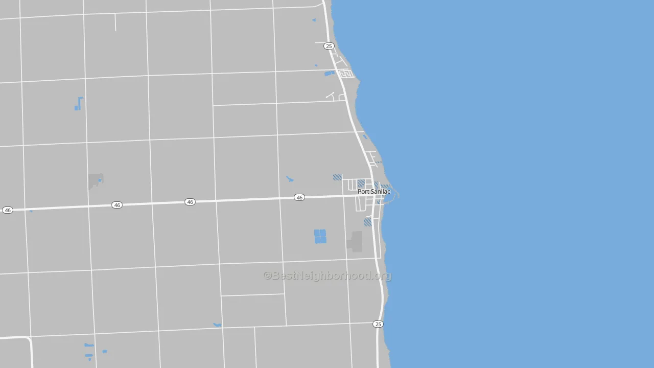 Transit Grade map of Port Sanilac, MI