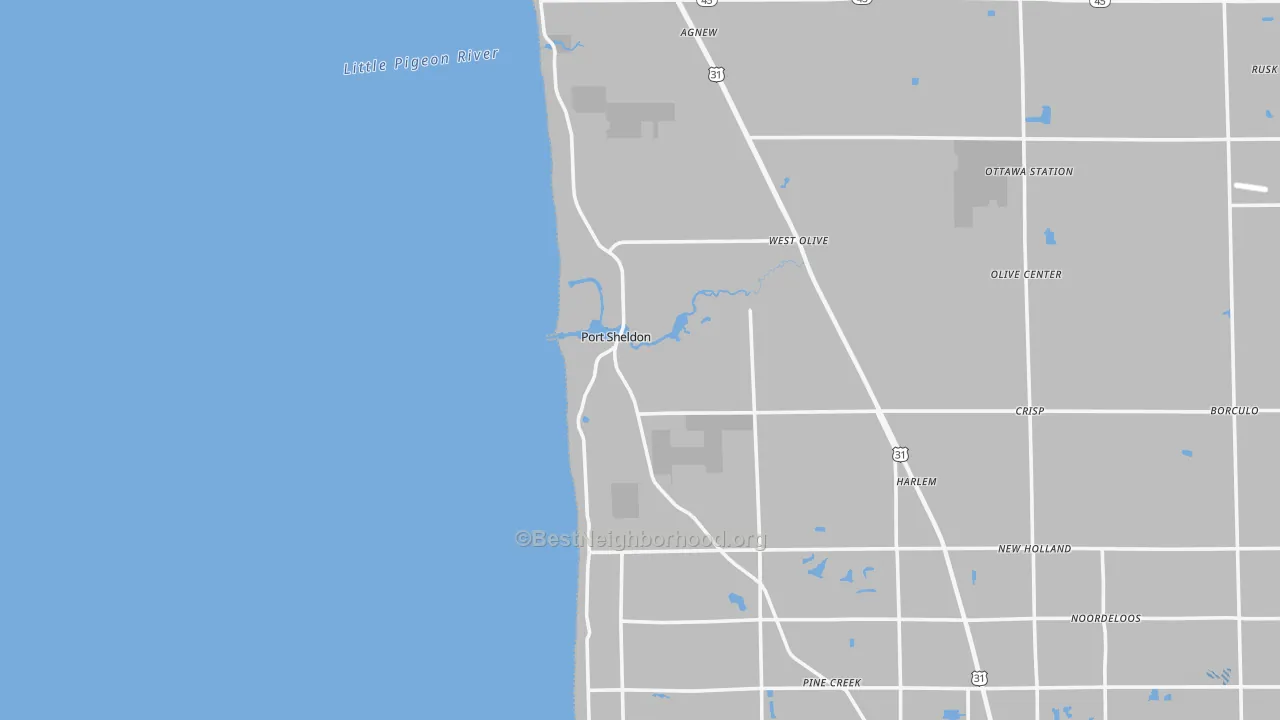 Transit Grade map of Port Sheldon, MI