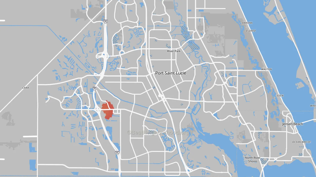Transit Grade map of Port St. Lucie, FL