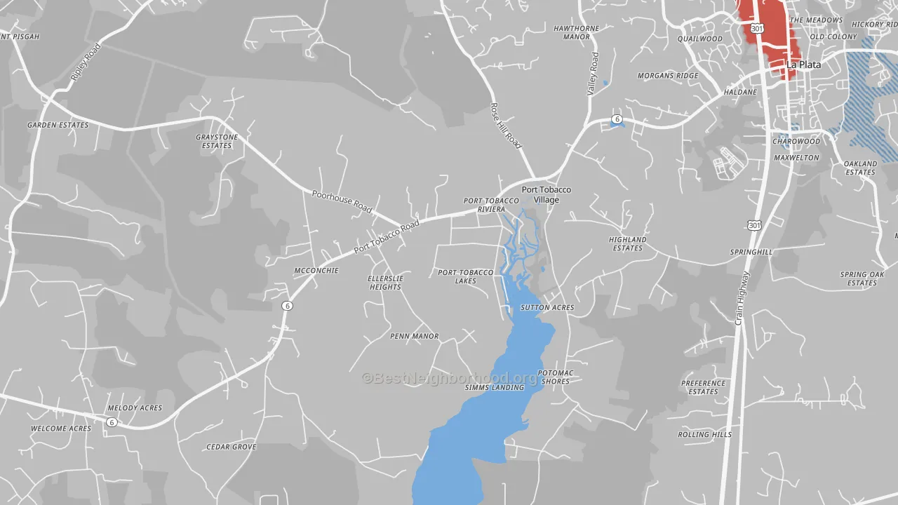 Transit Grade map of Port Tobacco, MD