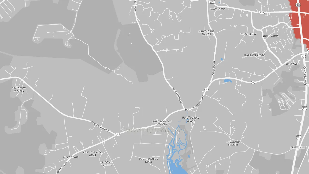 Transit Grade map of Port Tobacco Riviera, MD