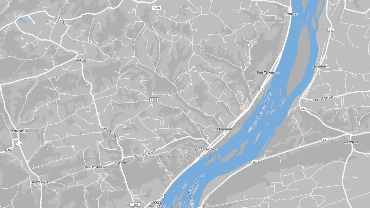 Transit Grade map of Port Trevorton, PA