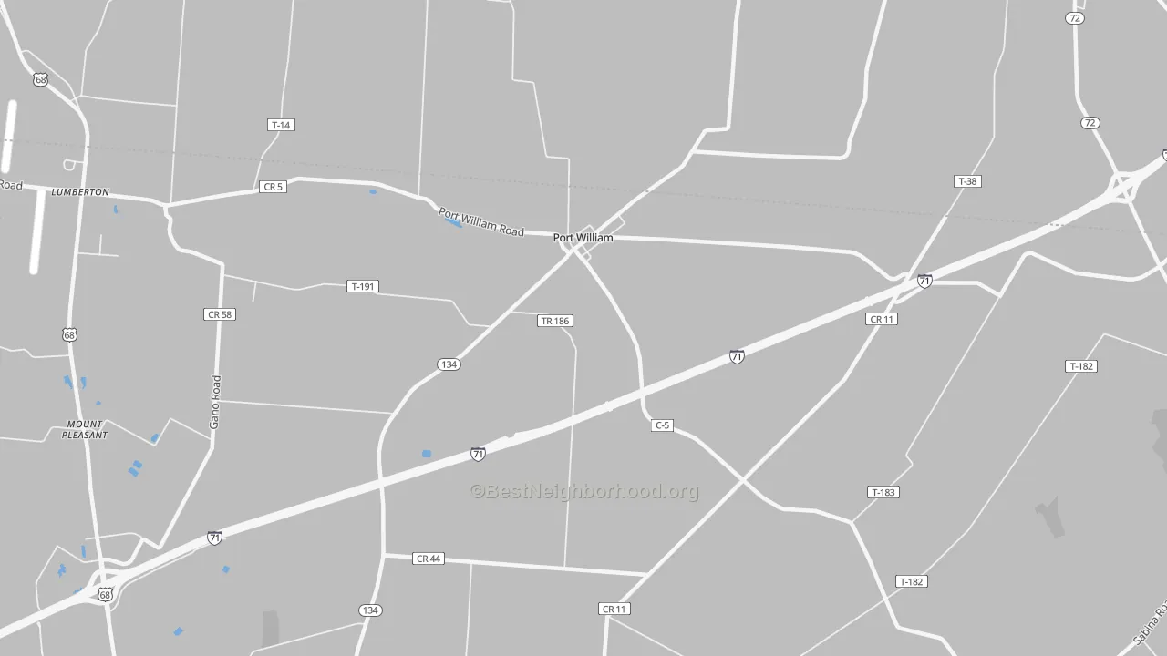 Transit Grade map of Port William, OH