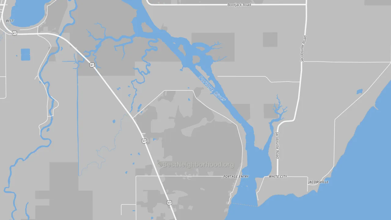 Transit Grade map of Portage Entry, MI