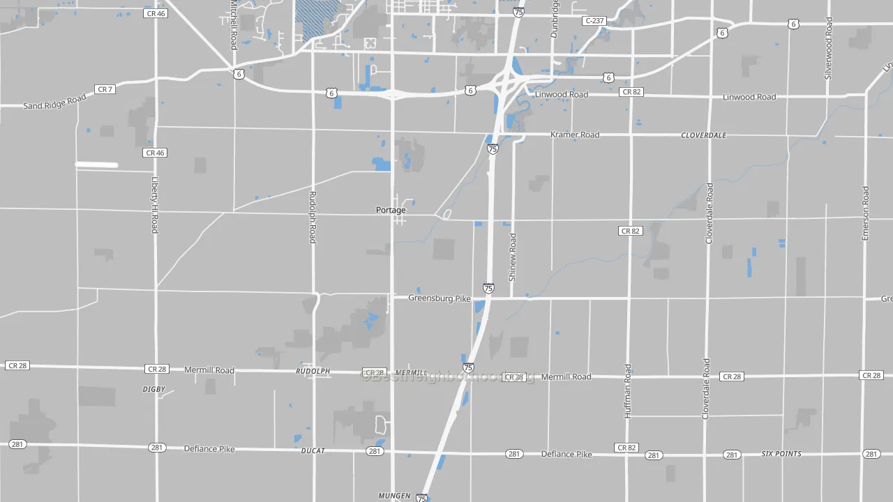 Transit Grade map of Portage, OH