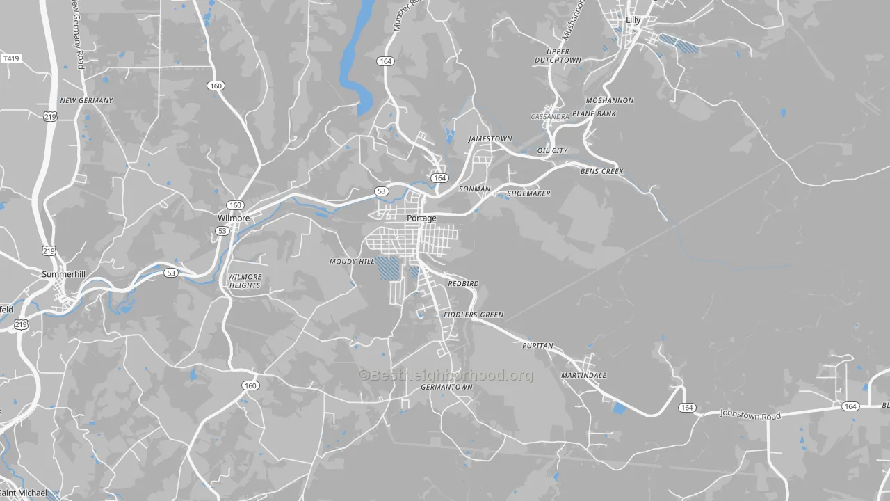 Transit Grade map of Portage, PA