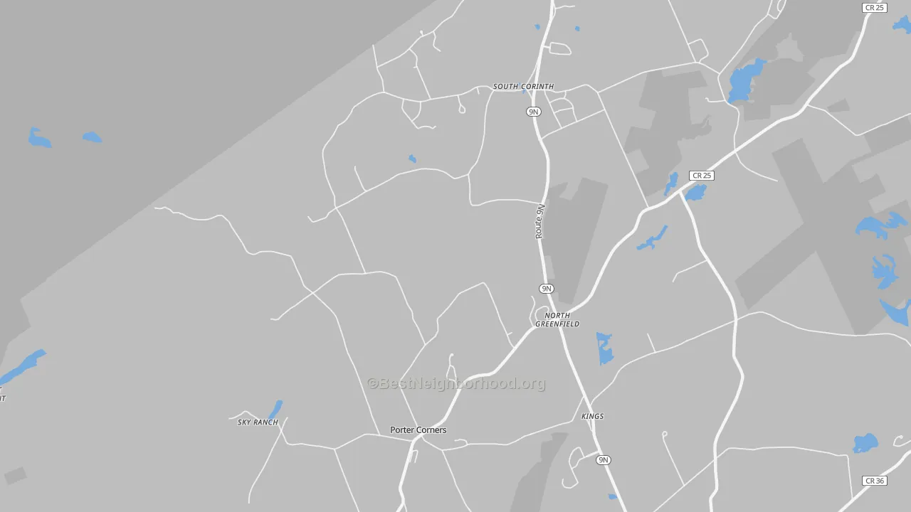 Transit Grade map of Porter Corners, NY