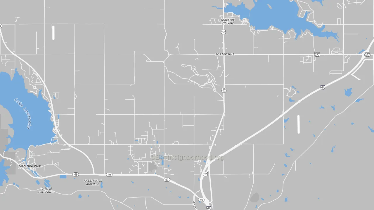 Transit Grade map of Porter Hill, OK