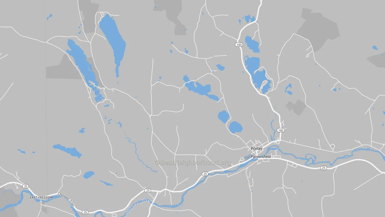 Transit Grade map of Porter, ME