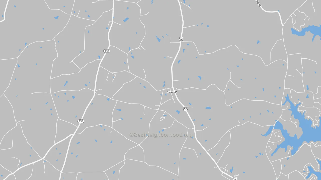 Transit Grade map of Porter, NC