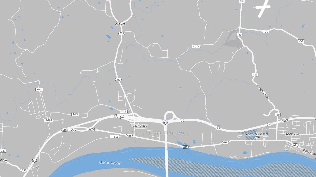 Transit Grade map of Porterfield, OH