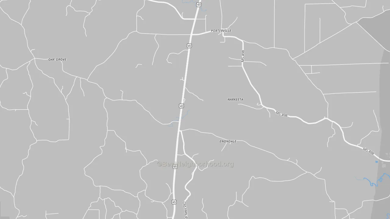 Transit Grade map of Porterville, MS