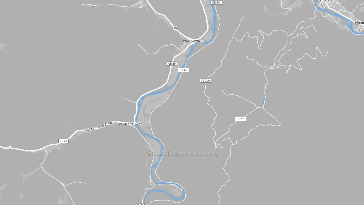 Transit Grade map of Porterwood, WV