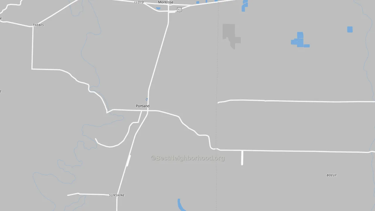 Transit Grade map of Portland, AR
