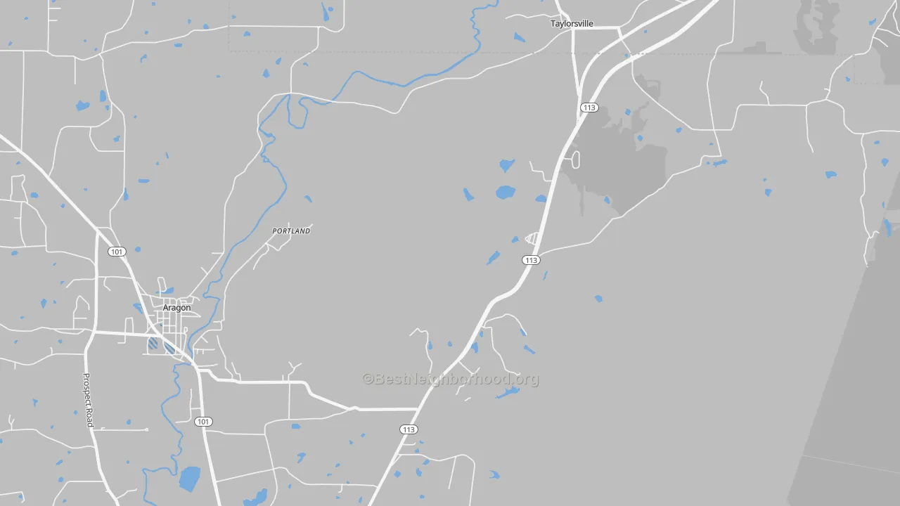Transit Grade map of Portland, GA