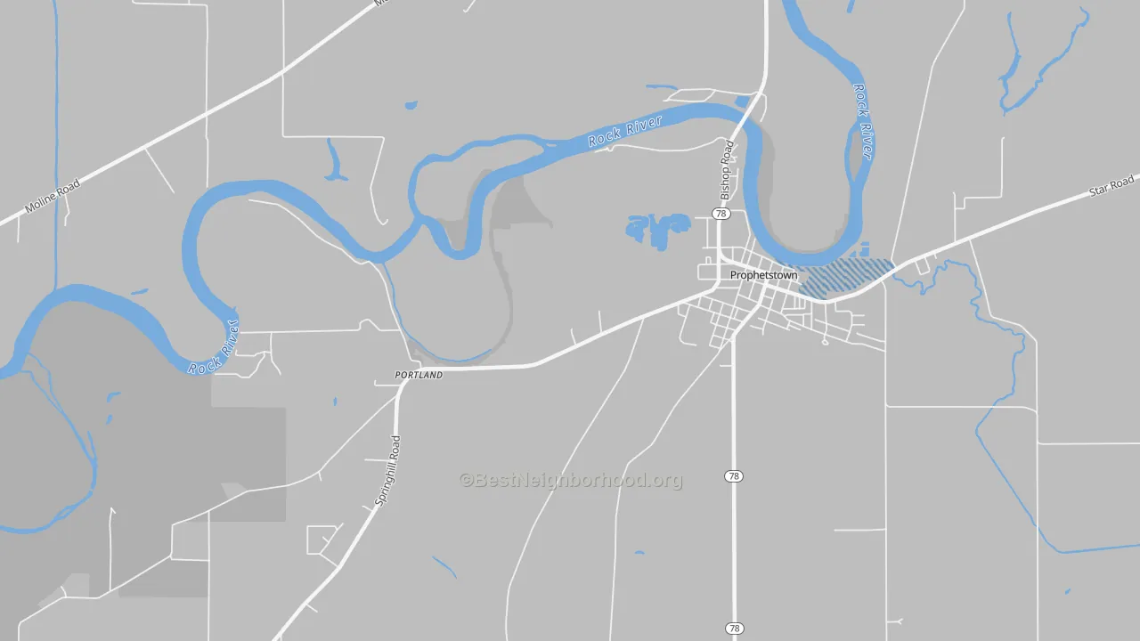 Transit Grade map of Portland, IL