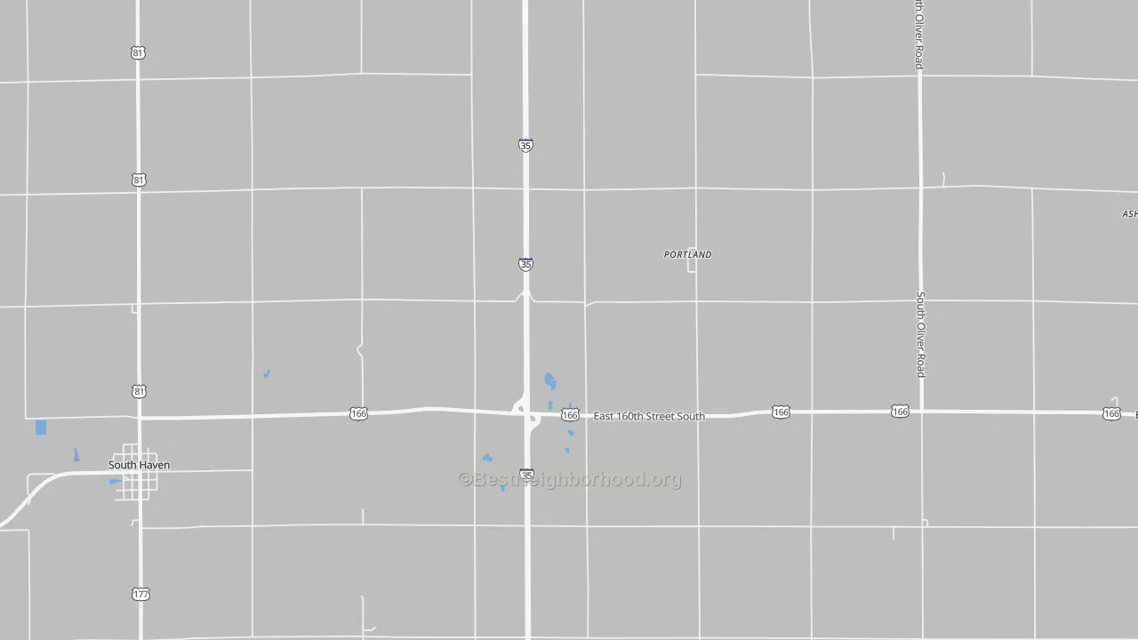 Transit Grade map of Portland, KS