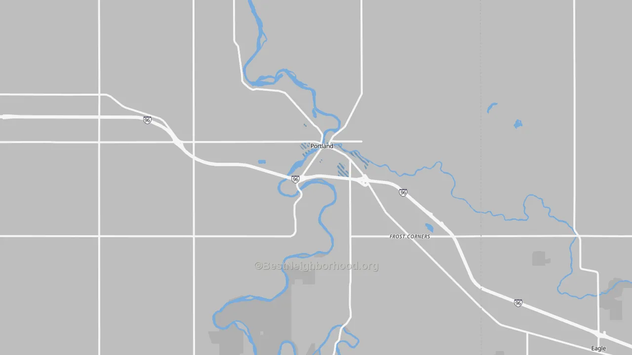 Transit Grade map of Portland, MI