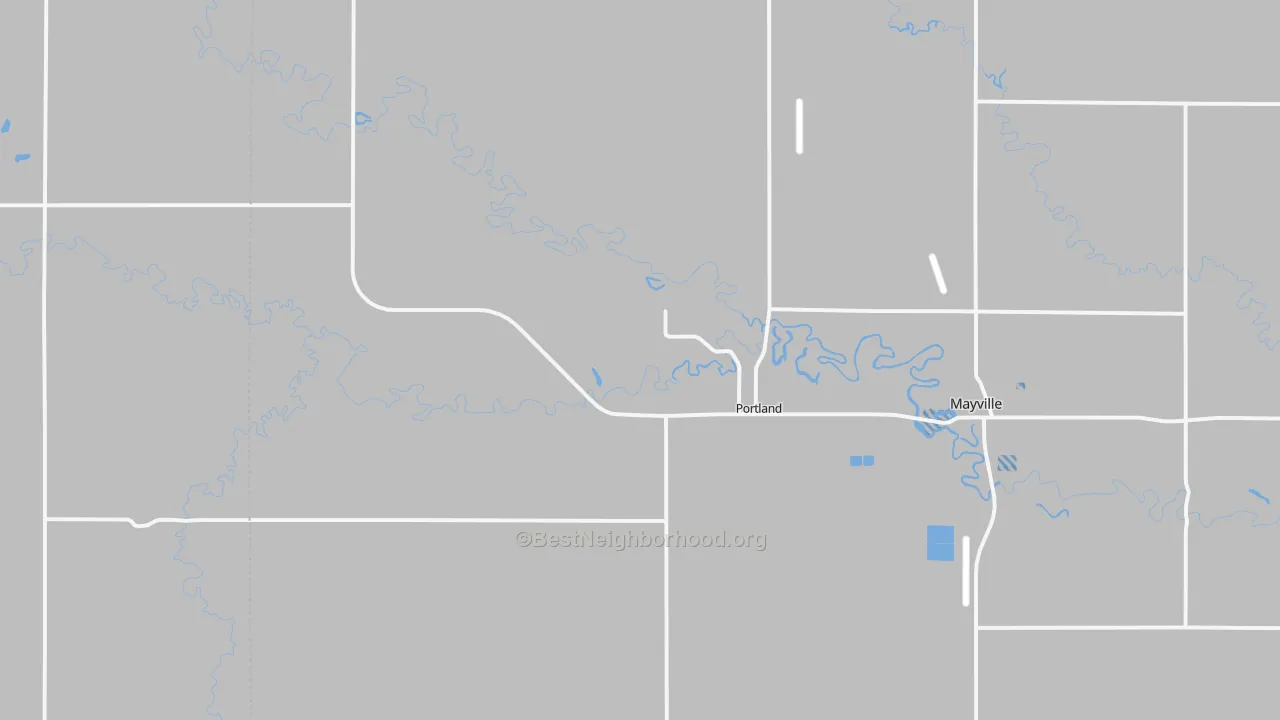 Transit Grade map of Portland, ND
