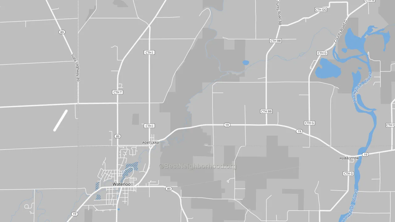 Transit Grade map of Portland, WI