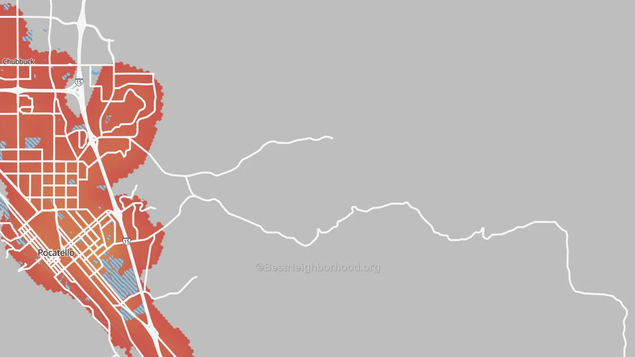 Transit Grade map of Portneuf, ID