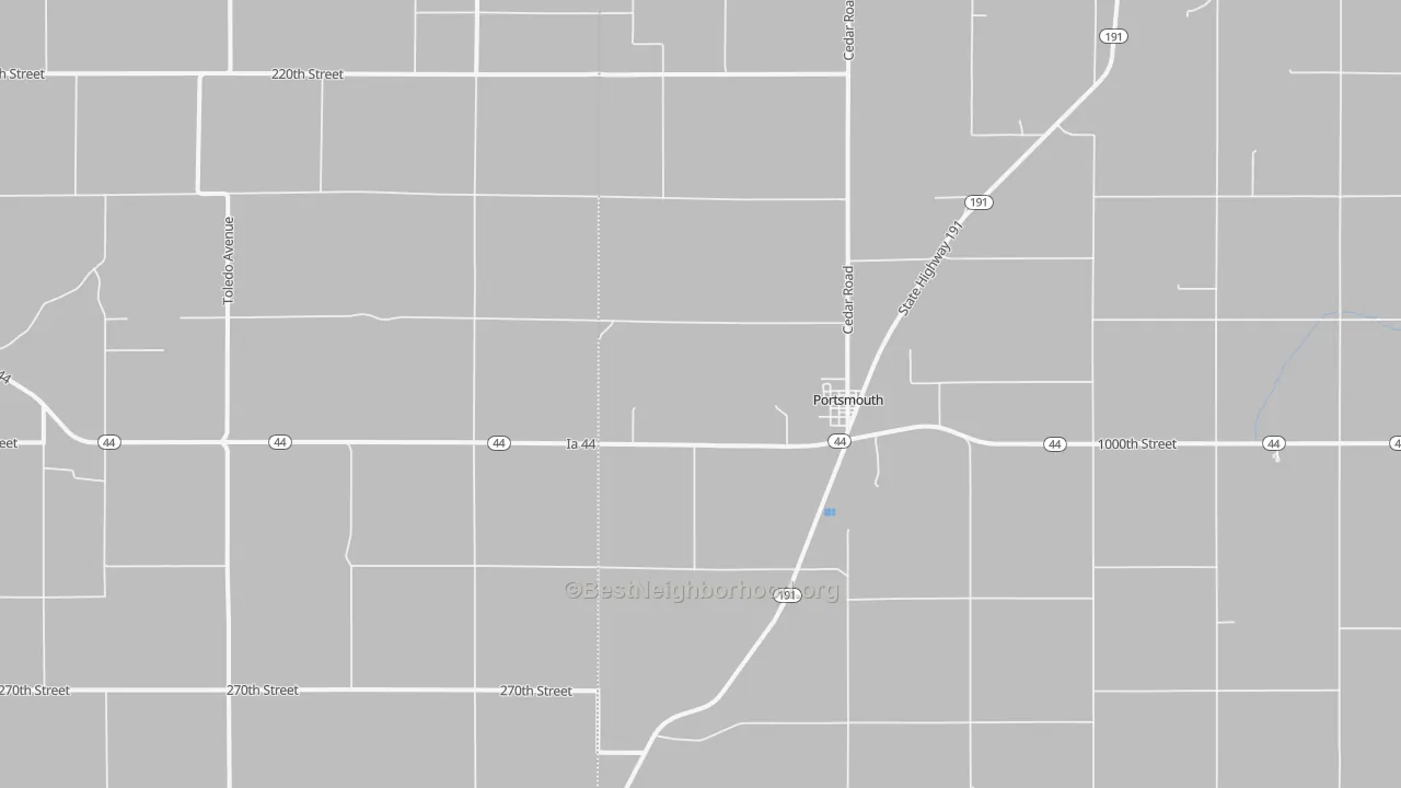 Transit Grade map of Portsmouth, IA