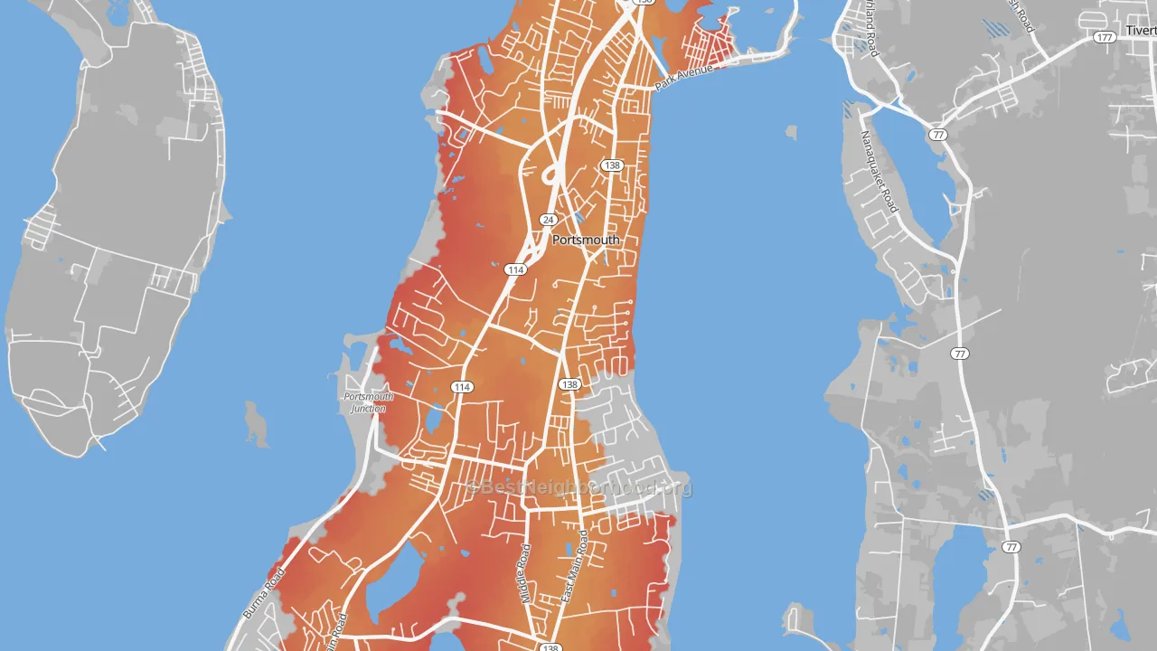 Transit Grade map of Portsmouth, RI