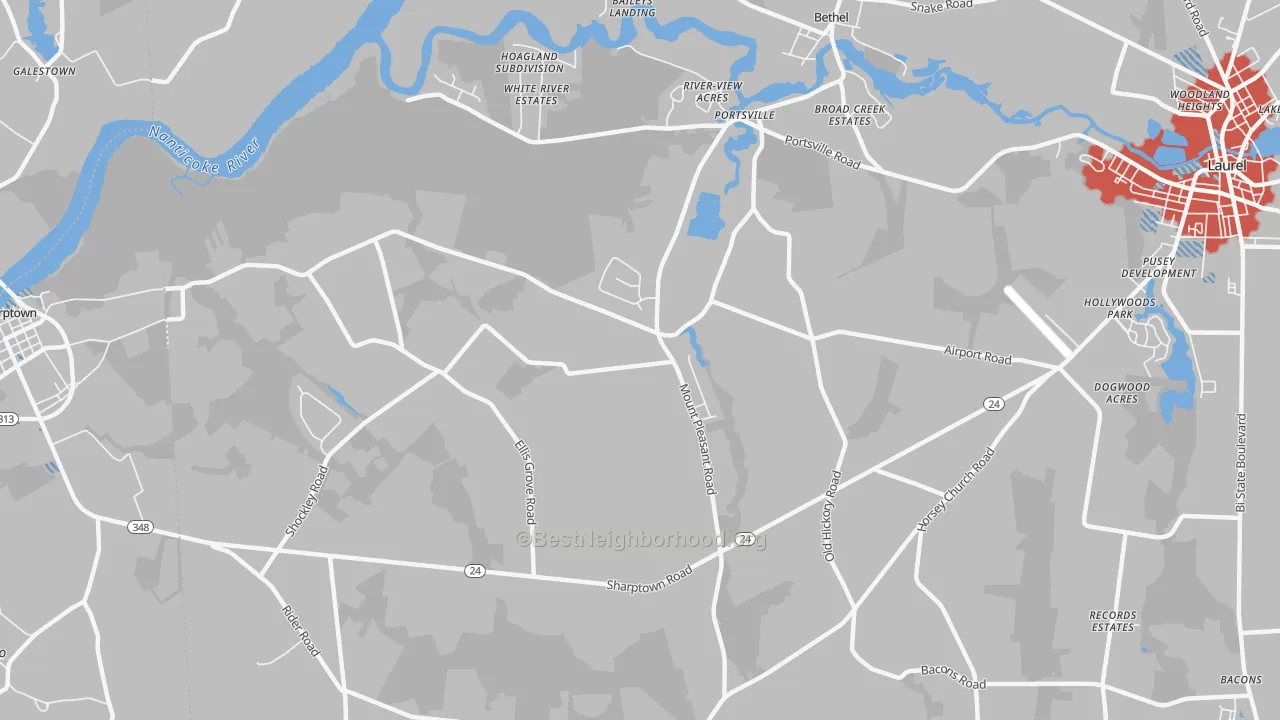 Transit Grade map of Portsville, DE