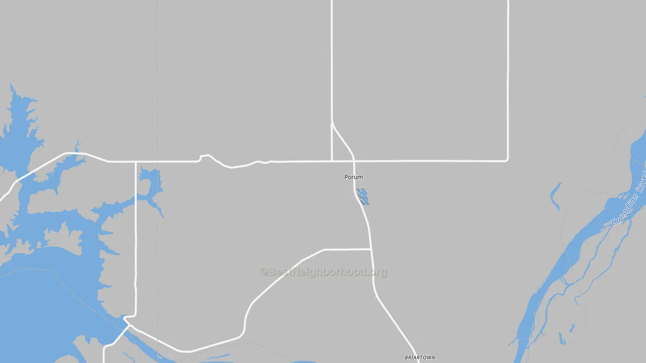 Transit Grade map of Porum, OK