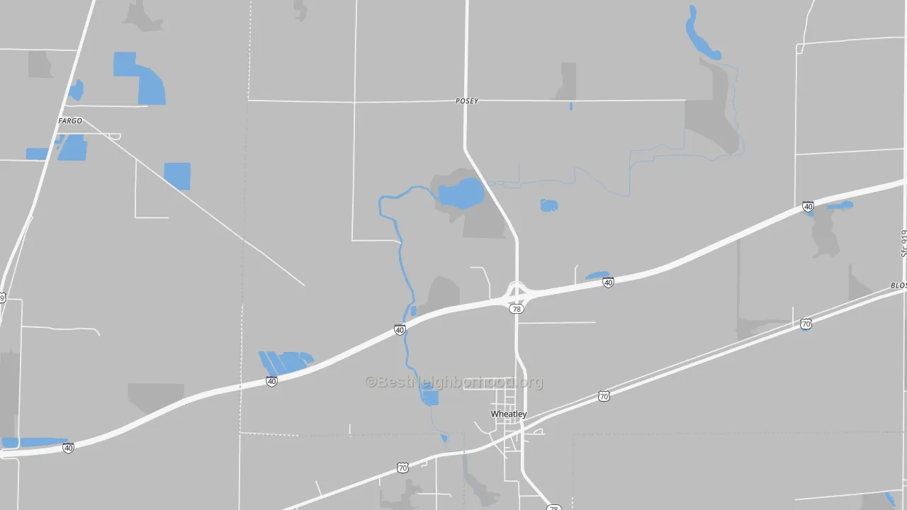 Transit Grade map of Posey, AR