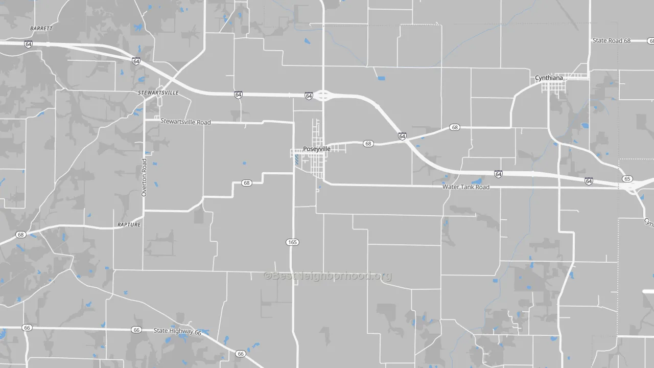 Transit Grade map of Poseyville, IN