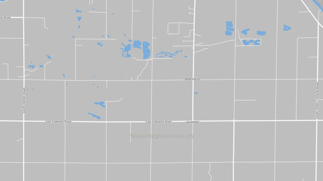 Transit Grade map of Poseyville, MI