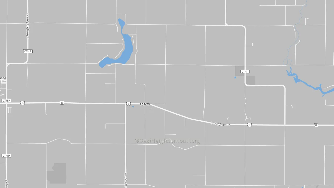 Transit Grade map of Poskin, WI