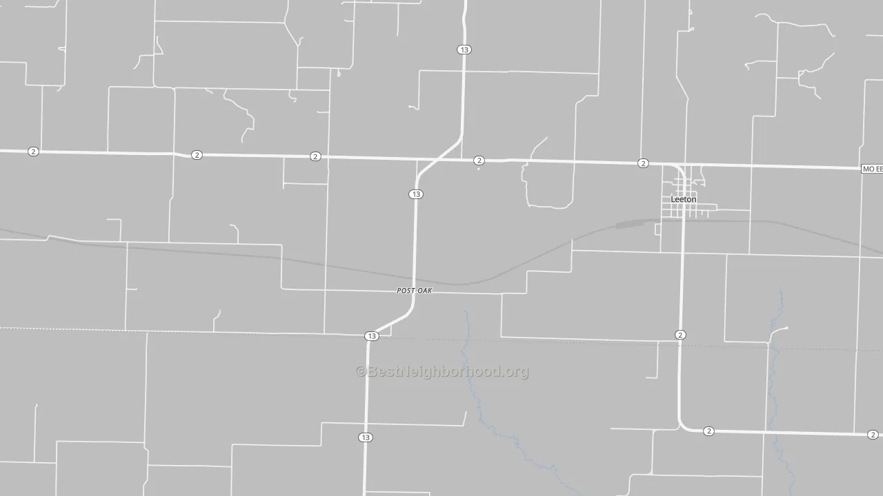 Transit Grade map of Post Oak, MO